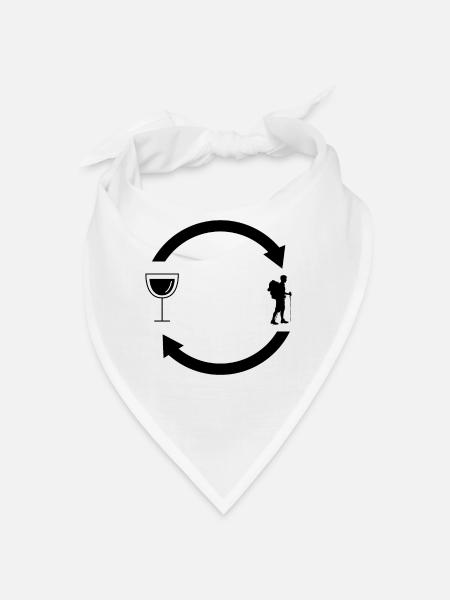 Wine load arrows and hiking - - Bandana - white - Front