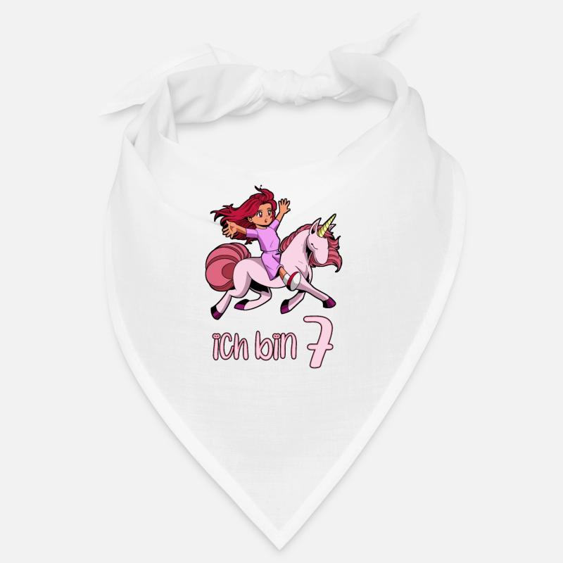 Geburtstagsshirt Einhorn - 7 Geburtstag Mädchen Bandana