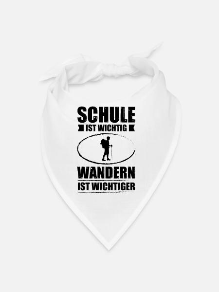 Schule ist Wanders Wanders ist wäuer - - Bandana - Weiß - Vorne