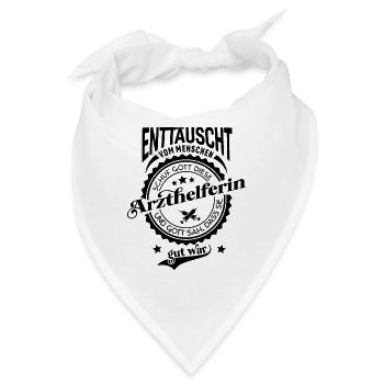 Lustiger Spruch für Beruf Arzthelferin - Bandana - Weiß - Vorne