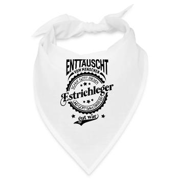 Lustiger Spruch für Beruf Estrichleger - Bandana - Weiß - Vorne