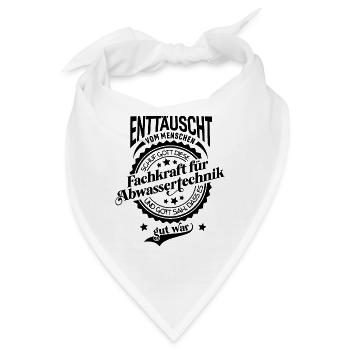 Spruch für Beruf Fachkraft für Abwassertechnik - Bandana - Weiß - Vorne
