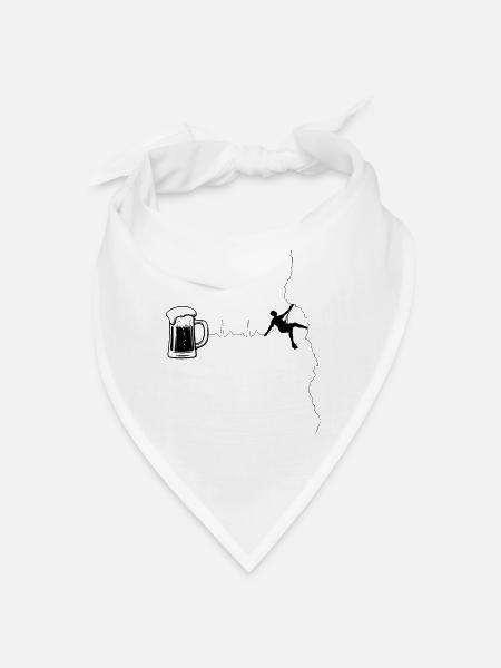 Heartbeat Mountaineers and Beer - - Bandana - white - Front