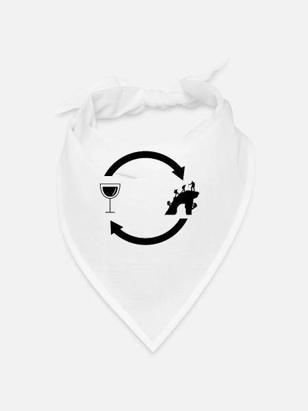 Wine load arrows and climbing - - Bandana - white - Front