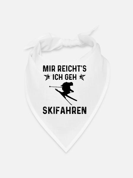 MIR RICHTS ICH Gen SkiFahren - - Bandana - Weiß - Vorne