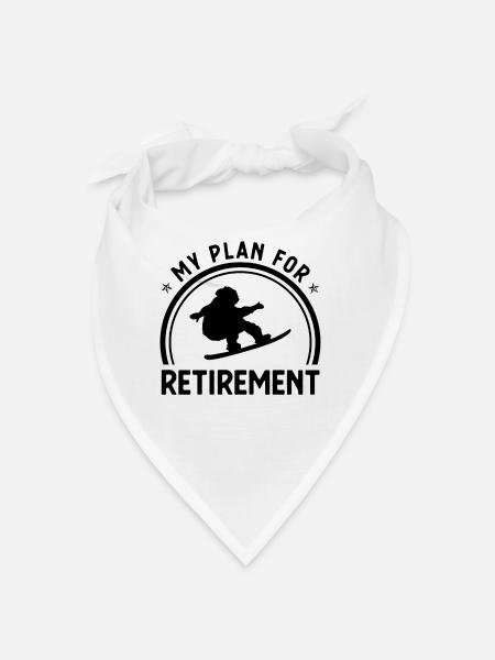 Mein Plan für den Ruhestand - - Bandana - Weiß - Vorne