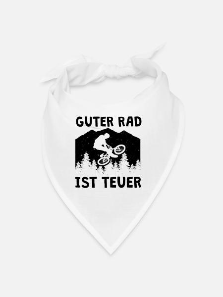Guter rad ist Teuer. - - Bandana - Weiß - Vorne