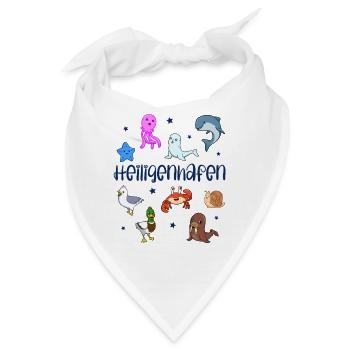 Süße Tiere in Heiligenhafen - Bandana - Weiß - Vorne