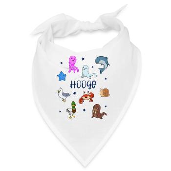 Süße Tiere in Hooge - Bandana - Weiß - Vorne