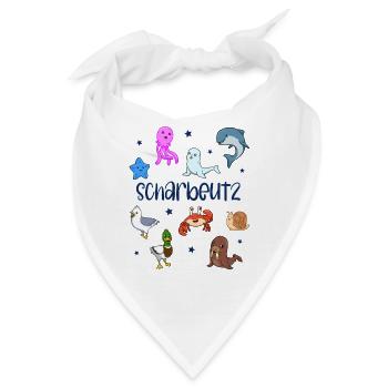 Süße Tiere in Scharbeutz - Bandana - Weiß - Vorne