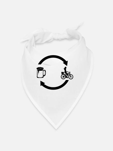 Beer Load Arrows and Cycling 2 - - Bandana - white - Front
