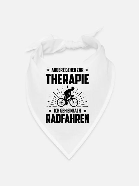 Andere Gehen zur Therapie Ich Gen Einfach Radfahre - Bandana - Weiß - Vorne