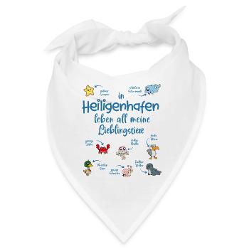 Meine Lieblingstiere in Heiligenhafen - Bandana - Weiß - Vorne