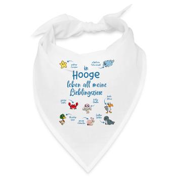 Meine Lieblingstiere in Hooge - Bandana - Weiß - Vorne