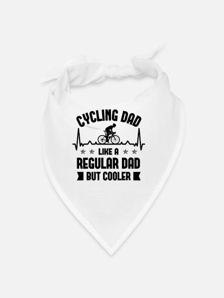 Radfahren Vater wie ein normaler Vater, aber kühle - Bandana - Weiß - Vorne