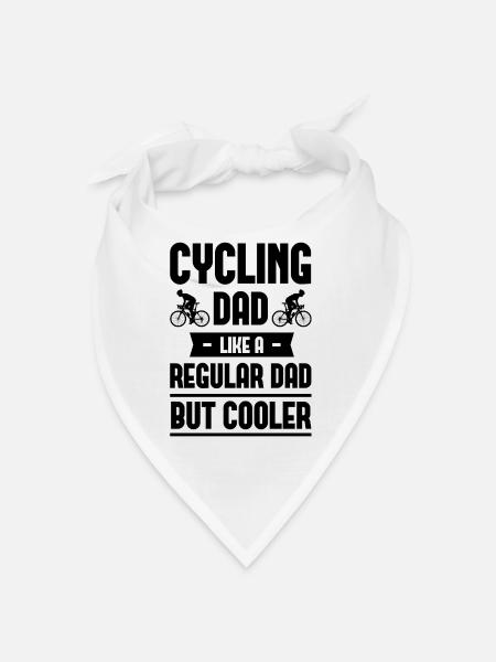 Radfahren Vater wie ein normaler Vater, aber kühle - Bandana - Weiß - Vorne