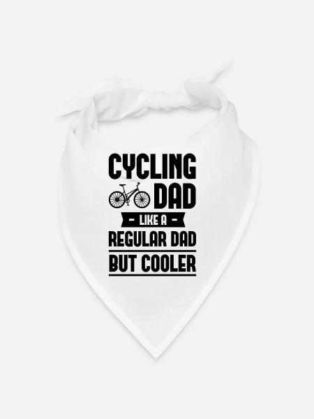 Radfahren Vater wie ein normaler Vater, aber kühle - Bandana - Weiß - Vorne