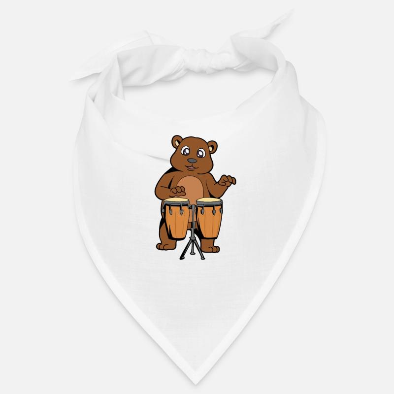 Comic Bear joue des percussions Bandana