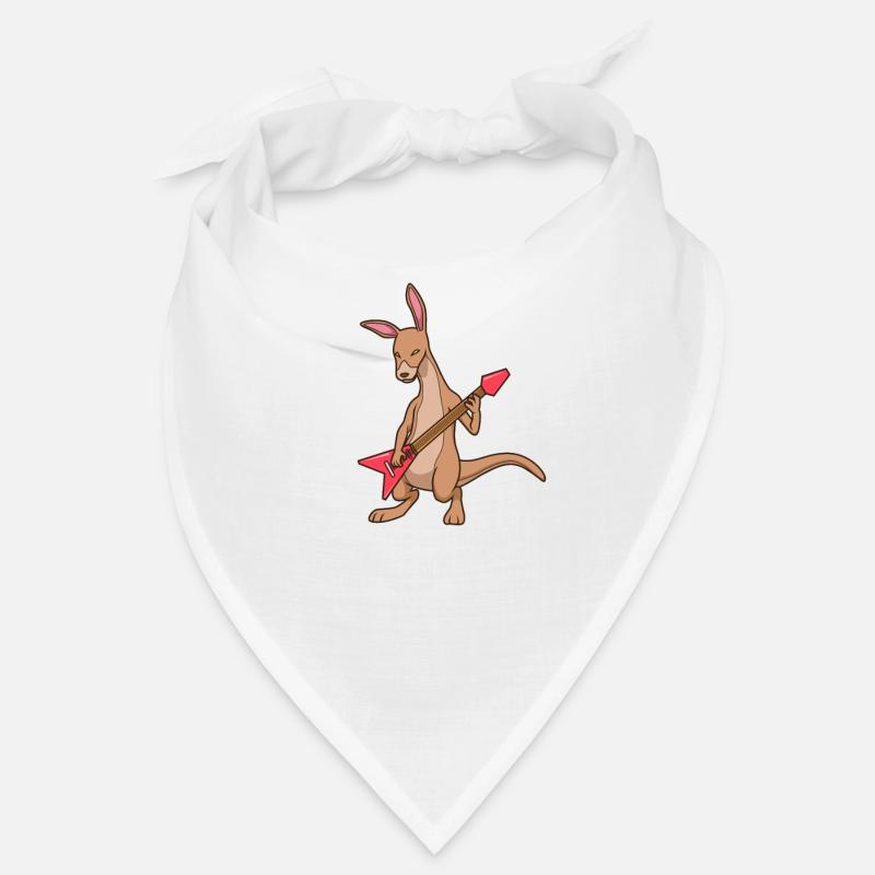 Comic Känguru spielt E-Gitarre Bandana