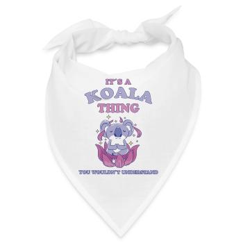 Koala Spruch Australien Beuteltier Koalas Geschenk - Bandana - Weiß - Vorne
