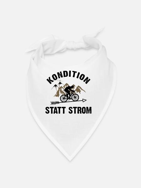 KONDITION STATT STROM - - Bandana - Weiß - Vorne