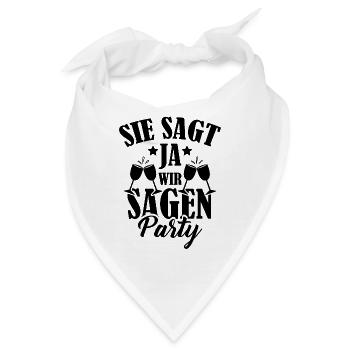 Sie Sagt Ja - Bandana - Weiß - Vorne