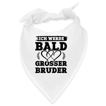 Ich werde grosser Bruder - Bandana - Weiß - Vorne