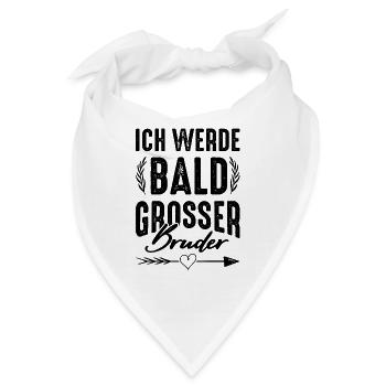 Ich werde grosser Bruder - Bandana - Weiß - Vorne