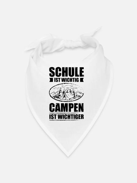 SCHULE IST WICHTIG CAMPEN IST WICHTIGER - - Bandana - Weiß - Vorne