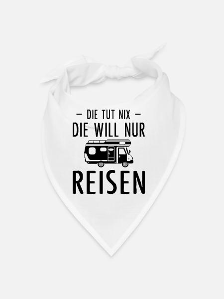 Die Tut Nix sterben Will nur Reisen - - Bandana - Weiß - Vorne