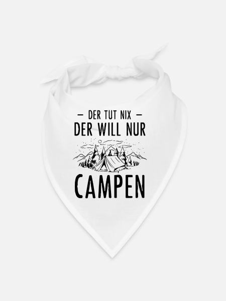 Der Tut Nix Der Wille Nur Campen - - Bandana - Weiß - Vorne