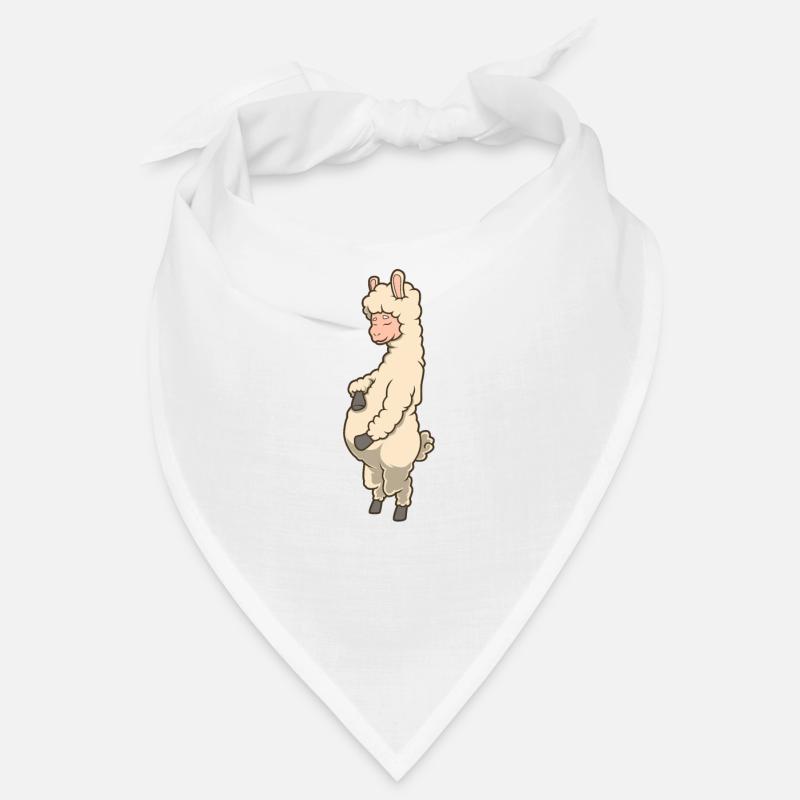 Lama avec ventre de bébé - Enceinte Bandana