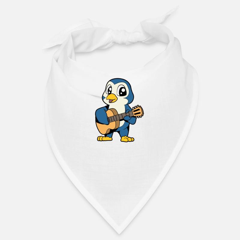 Comic Penguin plays guitar Bandana