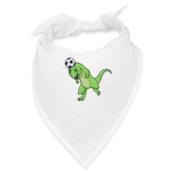 Comic TREX spielt Fußball - Bandana - Weiß - Vorne
