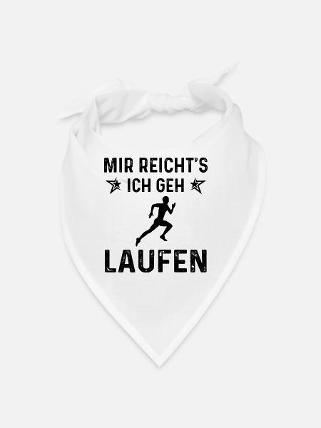 MIR RICHTS ICH GEN LAUFEN - - Bandana - Weiß - Vorne