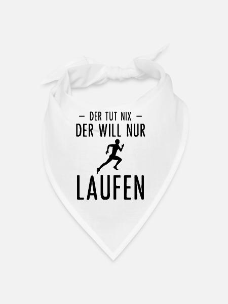 Der Tut Nix der Wille Nur laufen - - Bandana - Weiß - Vorne