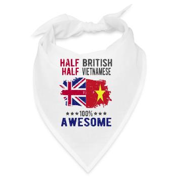 Halb Brite Halb Vietnamese - Bandana - Weiß - Vorne