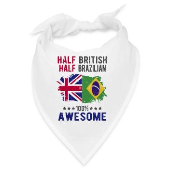 Halb Brite Halb Brasilianer - Bandana - Weiß - Vorne