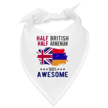 Halb Brite Halb Armenier - Bandana - Weiß - Vorne