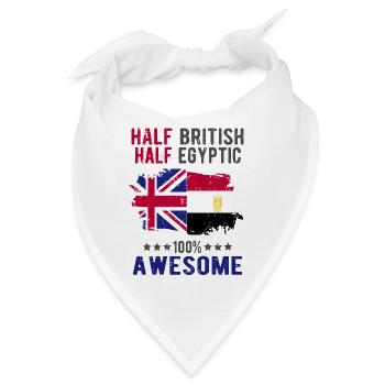Halb Brite Halb Ägypter - Bandana - Weiß - Vorne