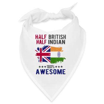 Halb Brite Halb Inder - Bandana - Weiß - Vorne