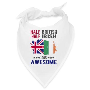 Halb Brite Halb Ire - Bandana - Weiß - Vorne