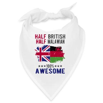 Halb Brite Halb Malawi - Bandana - Weiß - Vorne