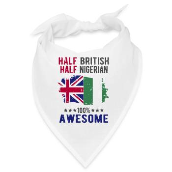 Halb Brite Halb Nigerianer - Bandana - Weiß - Vorne
