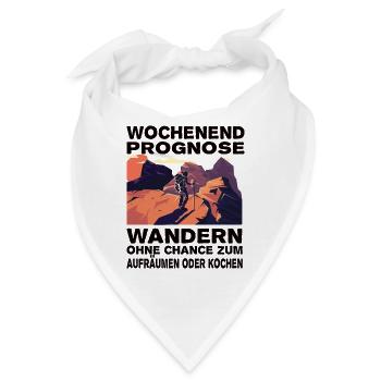Wochenend Prognose Wandern Outdoor Berge - Bandana - Weiß - Vorne
