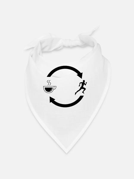 Flèches et courses de chargement de café - - Bandana - blanc - Devant