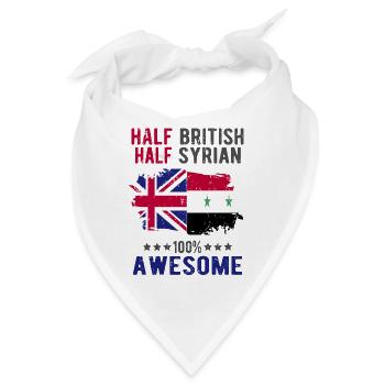 Halb Brite Halb Syrier - Bandana - Weiß - Vorne
