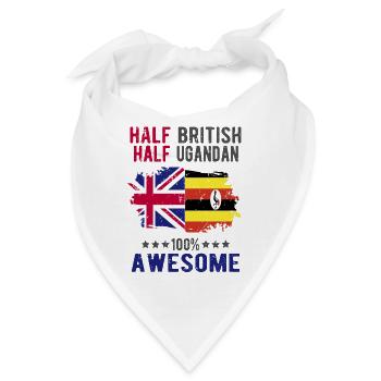 Halb Brite Halb Ugander - Bandana - Weiß - Vorne