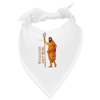 Gott des Meeres - Poseidon - Bandana - Weiß - Vorne