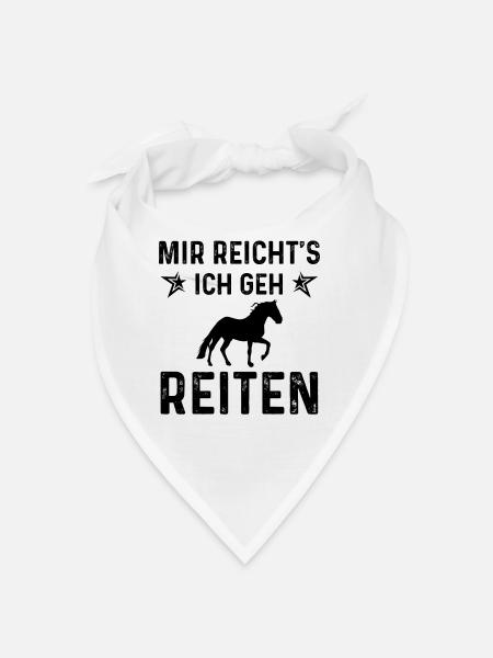 MIR RICHTS ICH GEN REIITEN - - Bandana - Weiß - Vorne